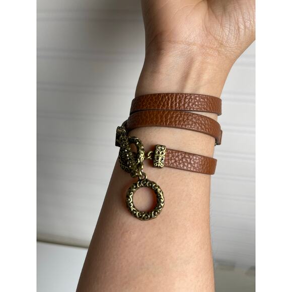 Women's Wrap Around Bracelet Reversible Charm Metal Turquoise Whimsy Boho Fairy - Picture 3 of 9